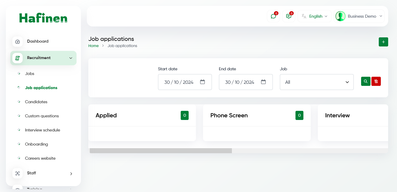 Applicant tracking system (ATS)